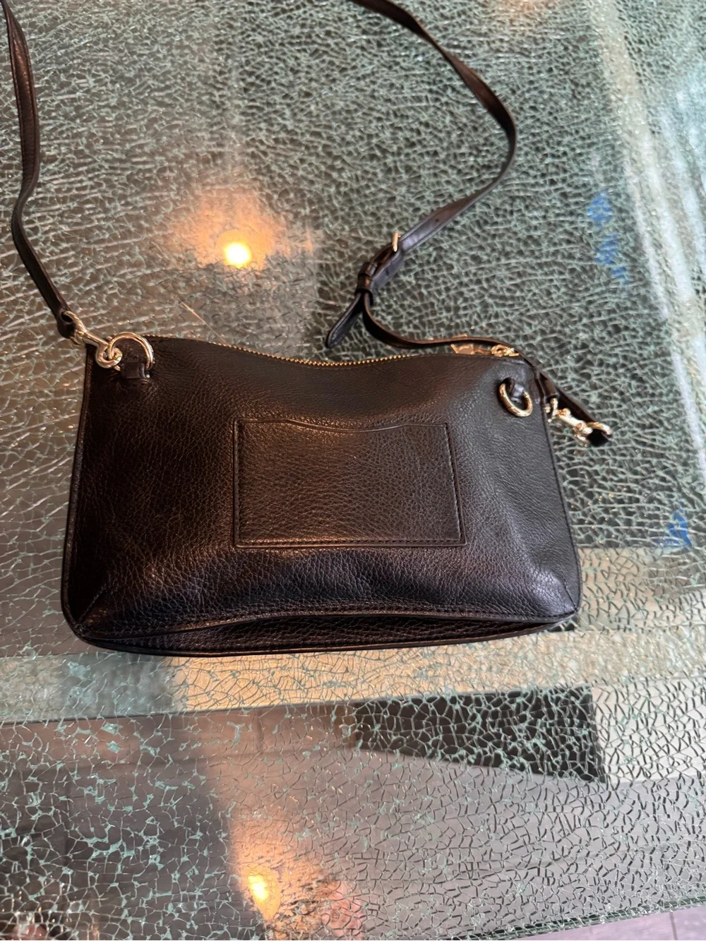 Coach Leather Crossbody Bag in Black